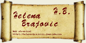 Helena Brajović vizit kartica